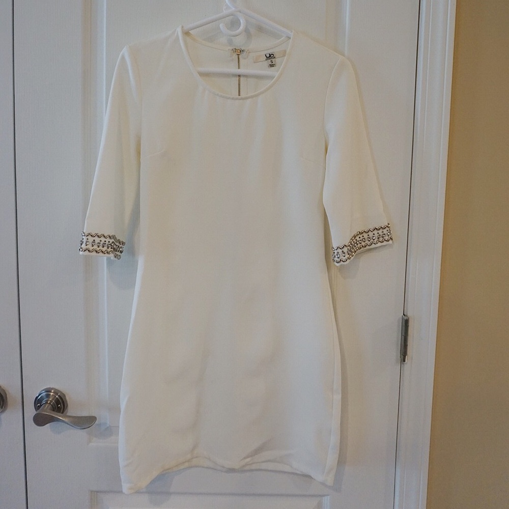 💎White studded boutique dress